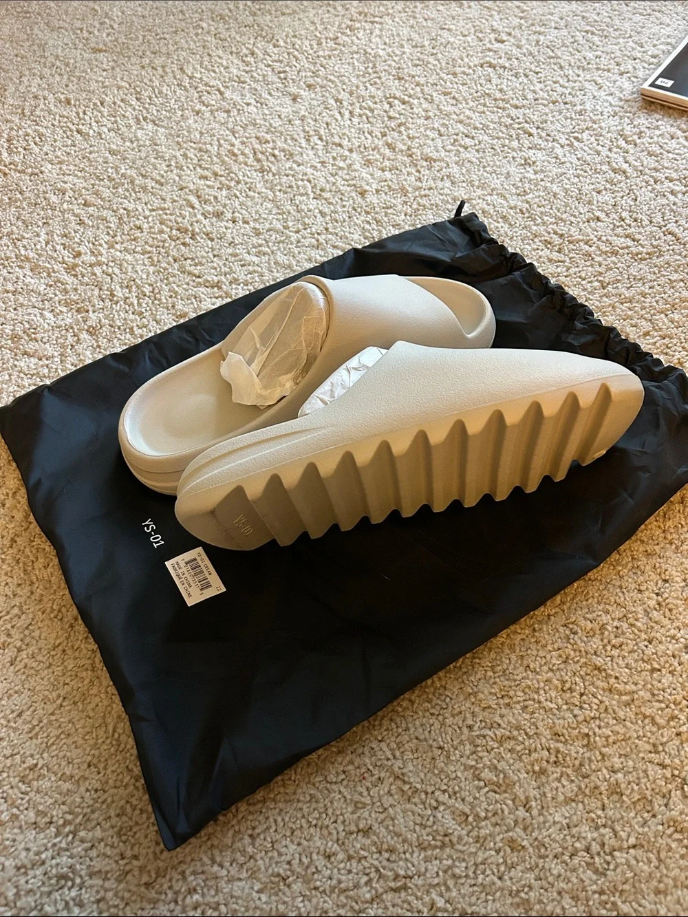 Minimal Slide Sandals in Off-White